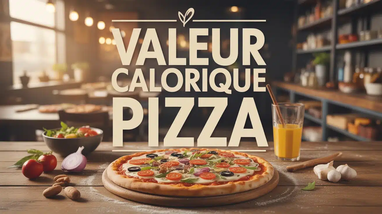 illustration vectorielle pizza valeur calorique pizza