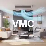 Schéma VMC flux air maison moderne