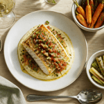 accompagnement pour cabillaud avec dos rôti, purée et légumes