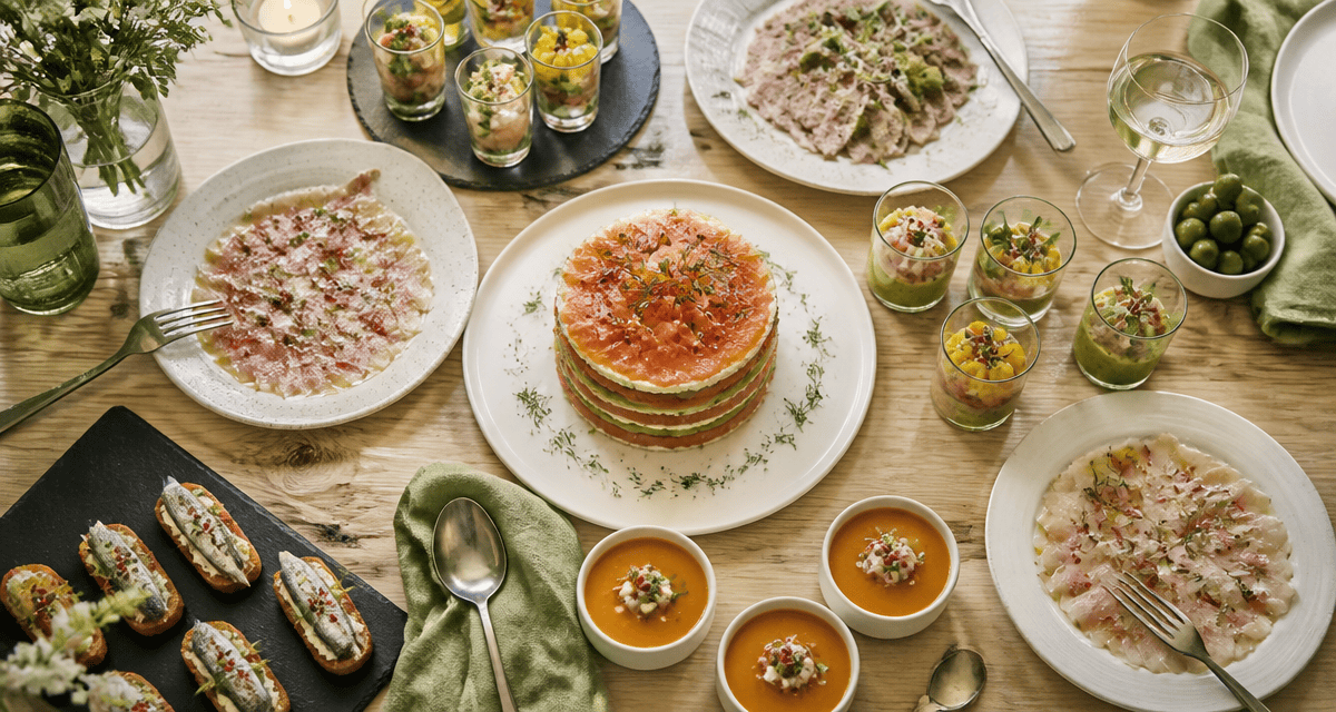 entrees froides mille-feuille saumon avocat