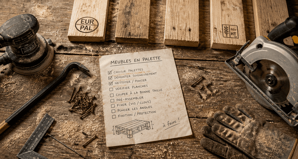 Fabriquer meuble palette outils menuiserie
