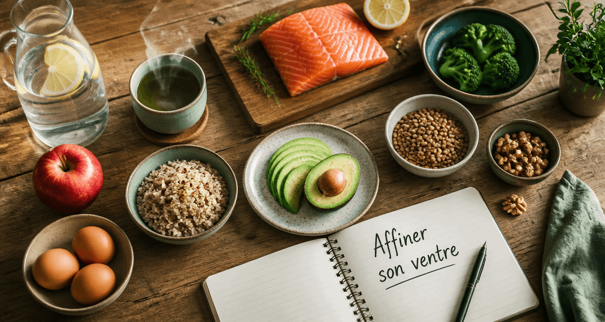 maigrir du ventre alimentation table aliments sains