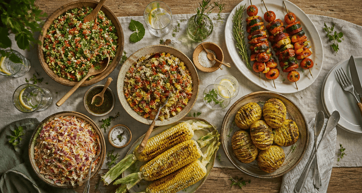 quel accompagnement avec un barbecue table estivale