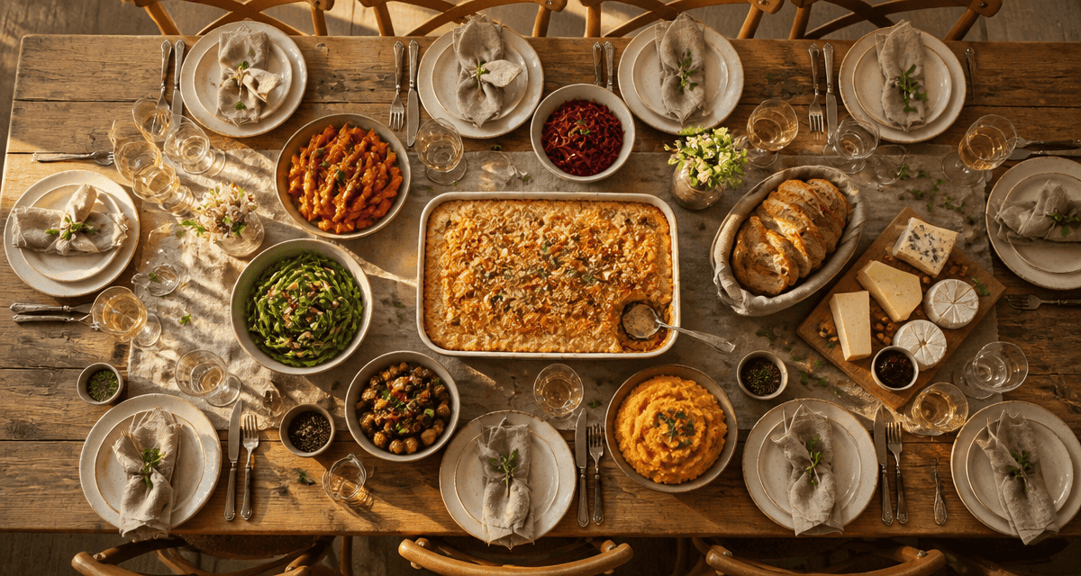 repas convivial recette 10 personnes grande table