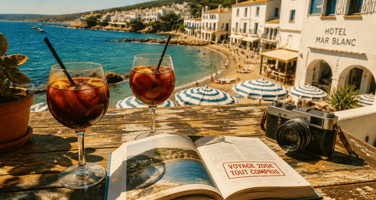 voyage 200 euros tout compris terrasse café plage méditerranée