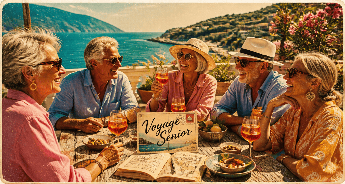voyages organisés pour personnes seules 70 ans seniors terrasse Riviera