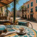 terrasse café ensoleillée weekend en europe