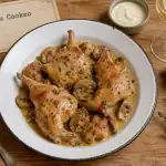 Meilleure recette de lapin au cookeo : lapin à la moutarde et champignons