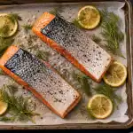 Meilleure recette de saumon au four : saumon nacré au four, citron et aneth