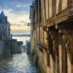 Que visiter a Vannes : ruelle médiévale à l’aube, façades à pans de bois et remparts