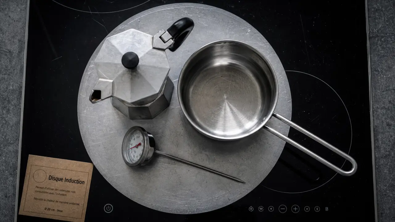 Adaptateur induction inconvénient : disque de conversion ralentissant la cuisson