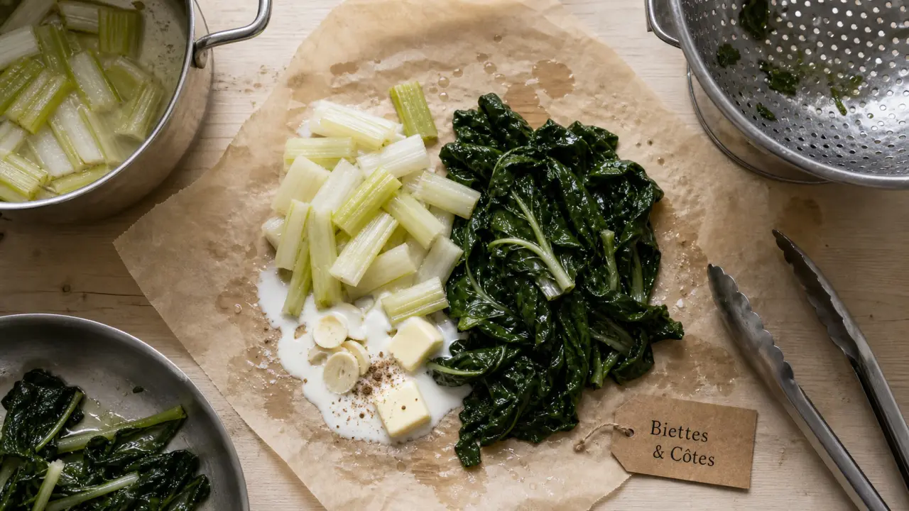 Biettes cuisson : côtes et feuilles de blettes, vapeur ou poêle