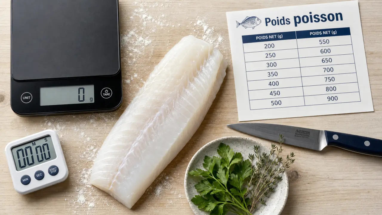 Combien de gramme de poisson par personne : repères de grammages