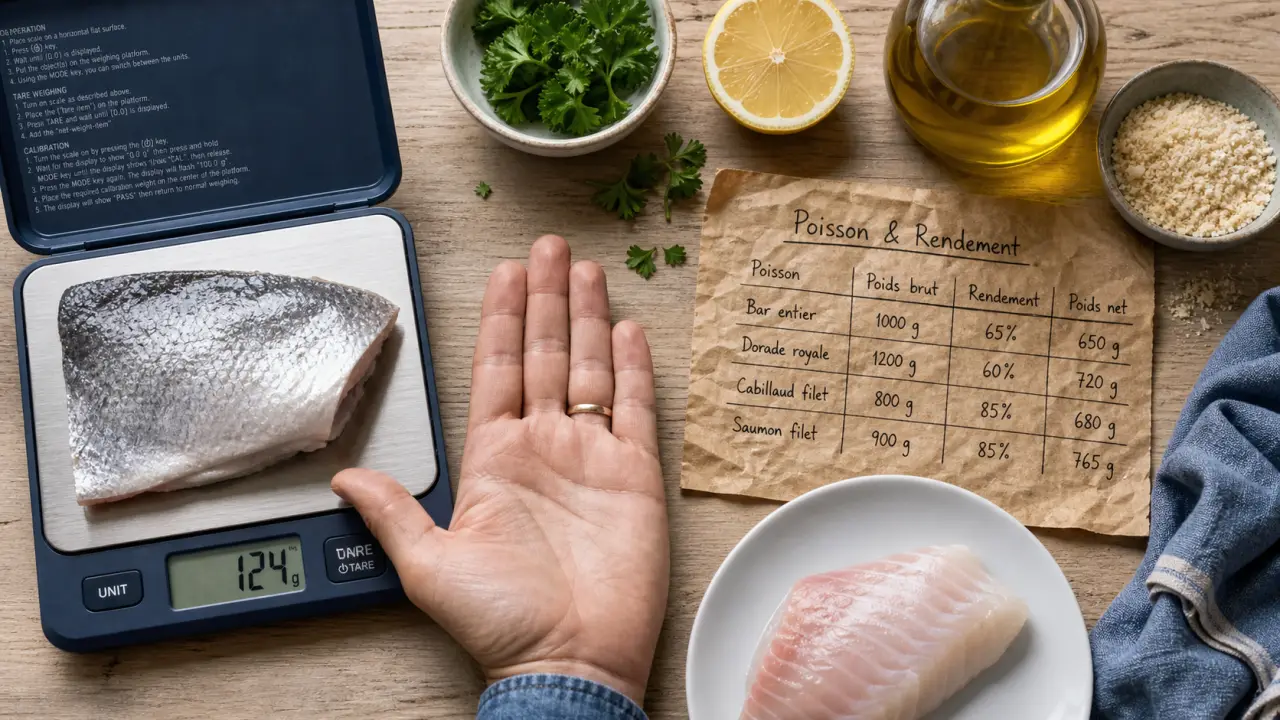 Combien de gramme de poisson par personne : portion de poisson cru