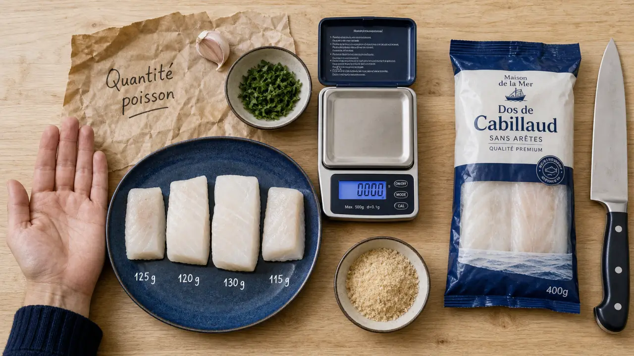 Combien de gramme de poisson par personne : portions mesurées et repères