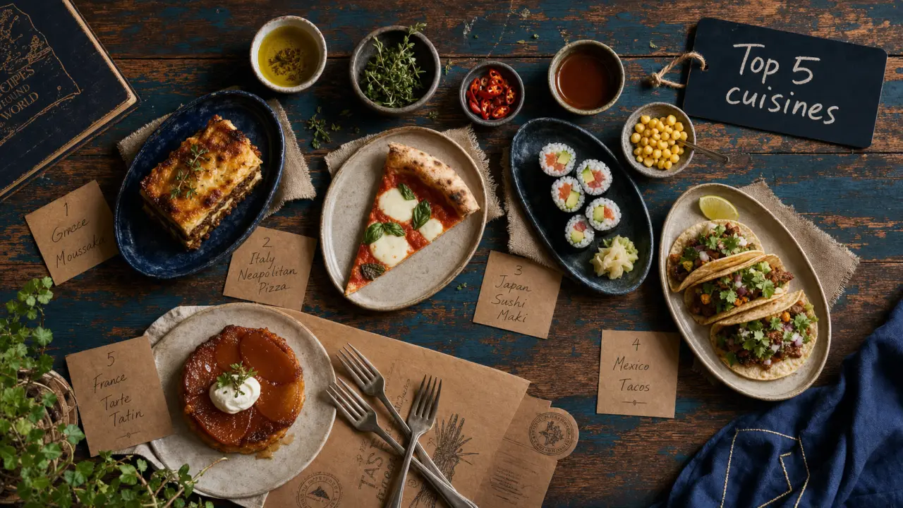 Les 5 grandes cuisines du monde : Grèce, France et autres
