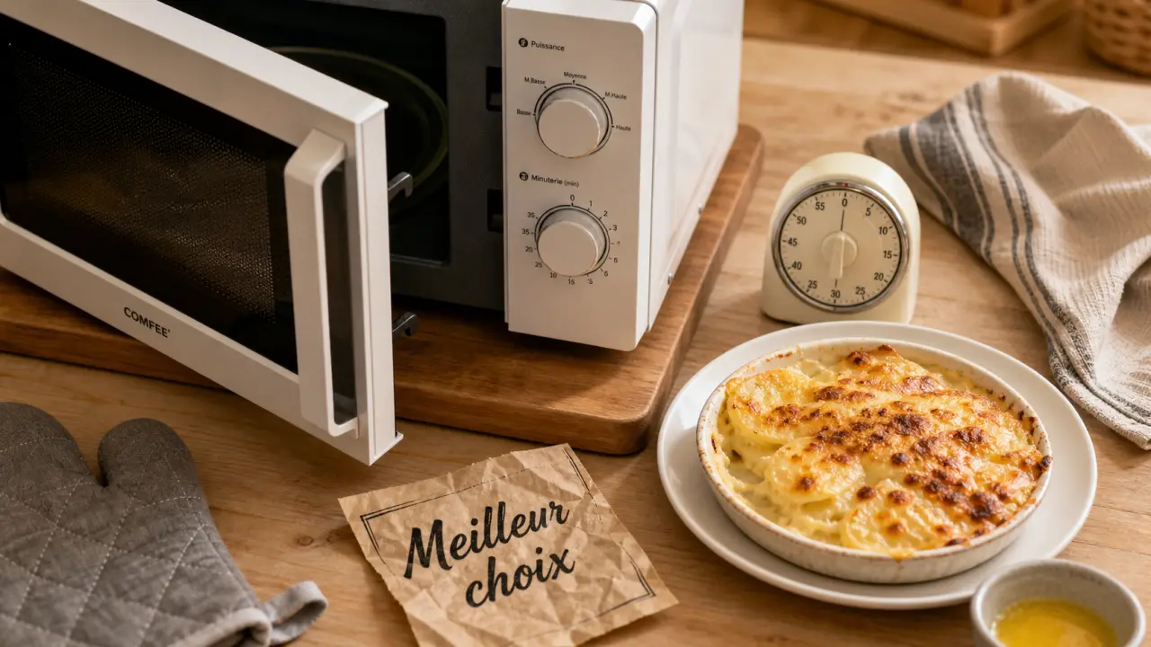 Meilleur micro ondes rapport qualité prix 20 à 32 L : micro-ondes compact avec gratin et beurre fondu