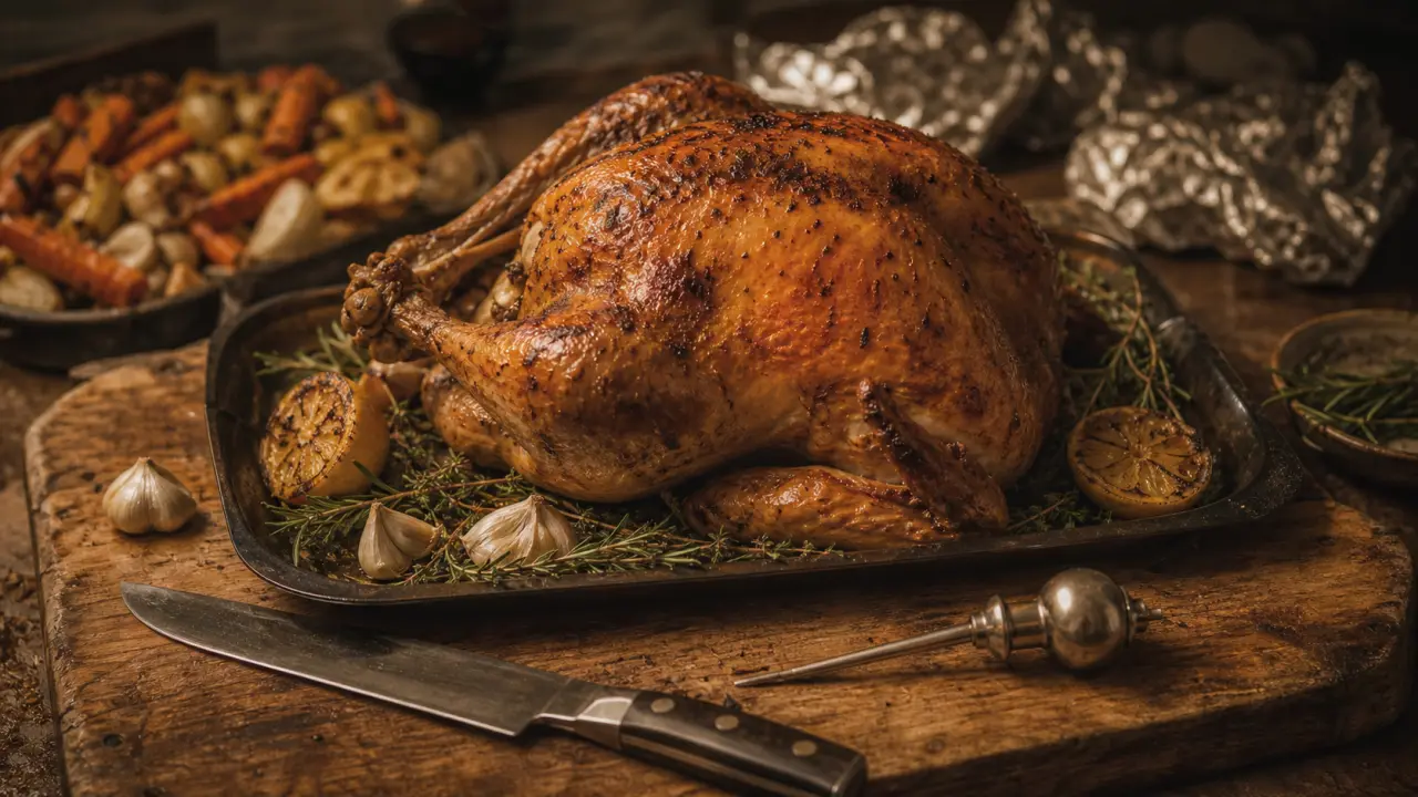 Meilleure recette de dinde au four, peau au beurre dorée