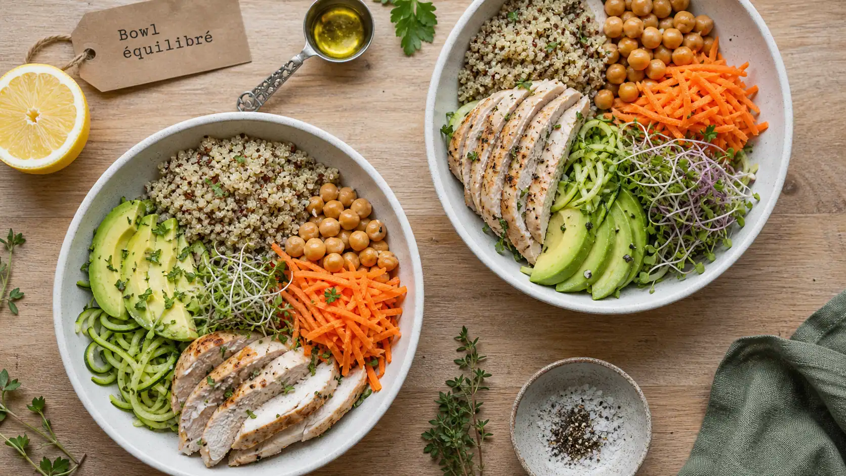 nourriture healthy : bowl rassasiant équilibré