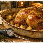 Poulet au four : temps de cuisson à 180 °C, cuisson à cœur