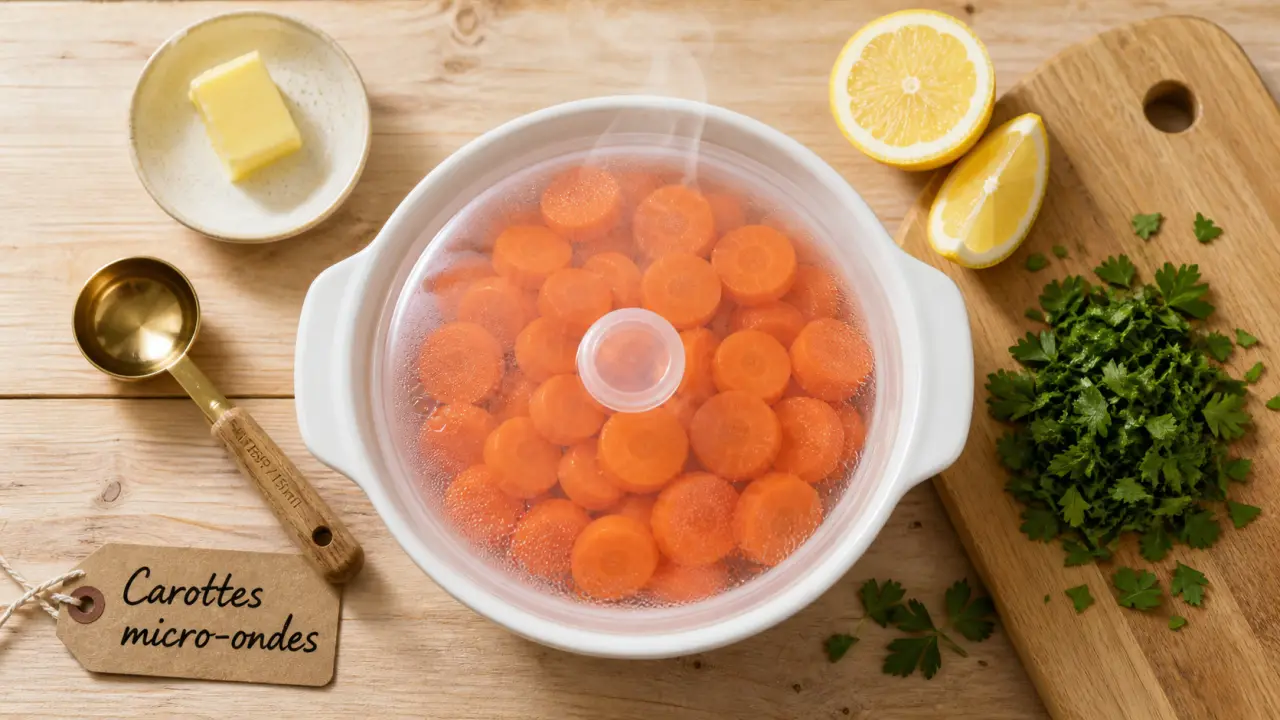 Carotte au micro onde : rondelles tendres en 6 minutes