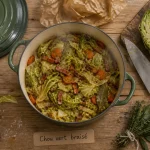 Cuisson du chou vert : chou vert braisé fondant, vapeur légère