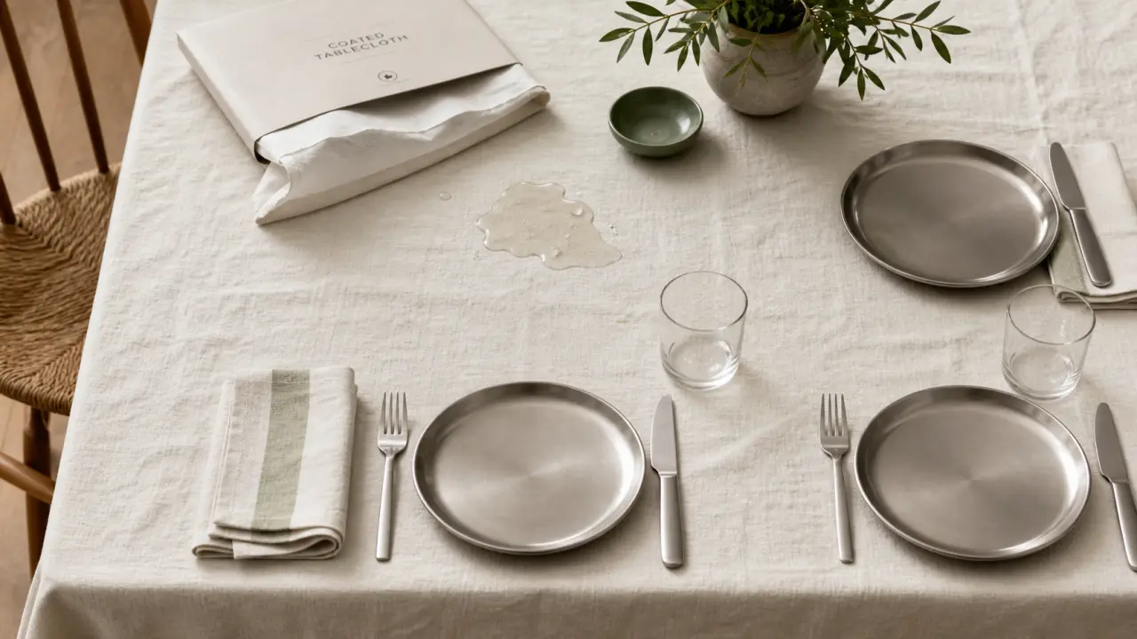 Nappe de table et serviette : coton, lin ou enduit
