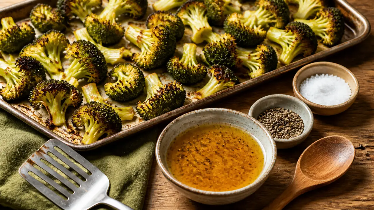 Recette brocoli accompagnement : brocoli rôti croustillant, 25 minutes