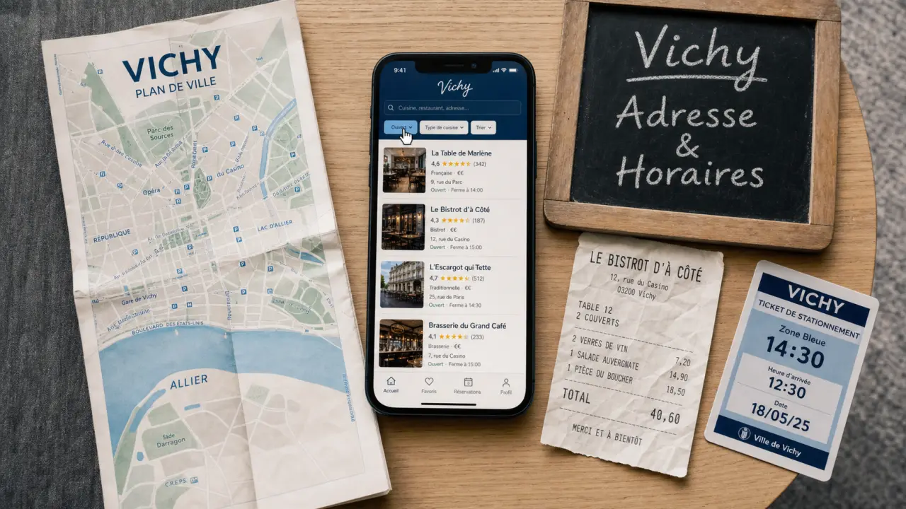 Restaurant vichy ouvert maintenant : bien placé ou bien noté