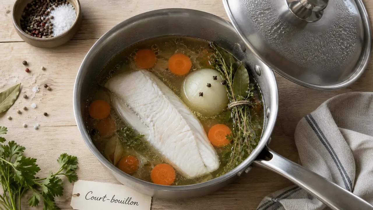 Temps de cuisson merlu court bouillon : 10 à 25 minutes, merlu poché moelleux