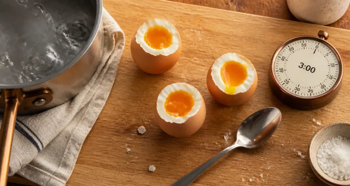 Temps de cuisson oeuf coque : œufs à la coque, jaune coulant en 3 minutes