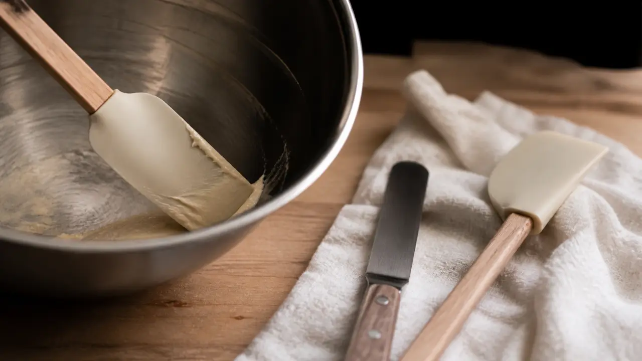 Ustensiles de cuisine maryse en silicone flexible, lame courbée, longueur adaptée