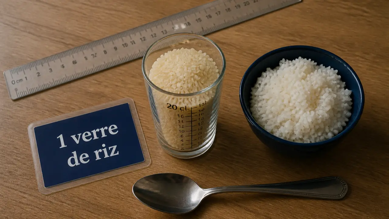 1 verre de riz pour combien de personne : riz cru dosé, pour 2 à 3 personnes