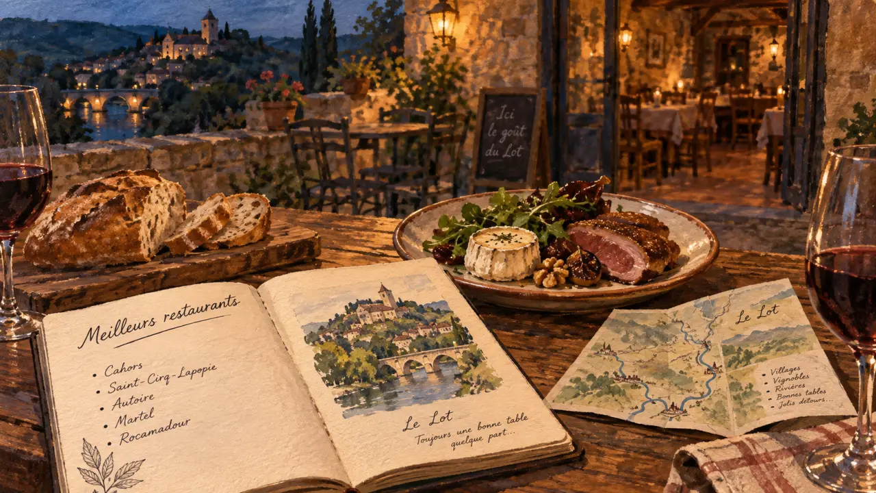 Meilleurs restaurants Lot : table du terroir, vin de Cahors et carte