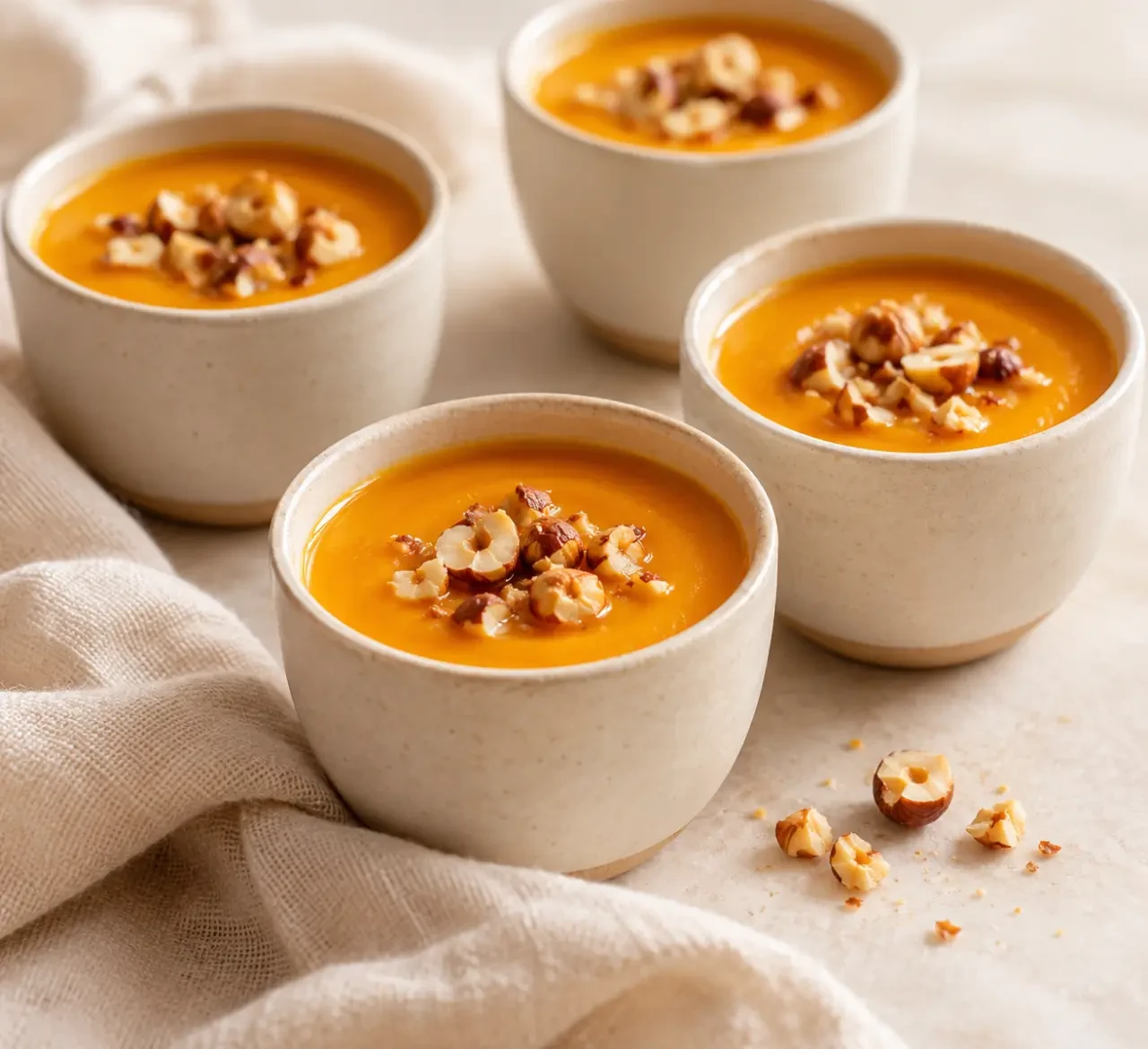 Velouté de courge aux noisettes pour un menu nouvel an 2025