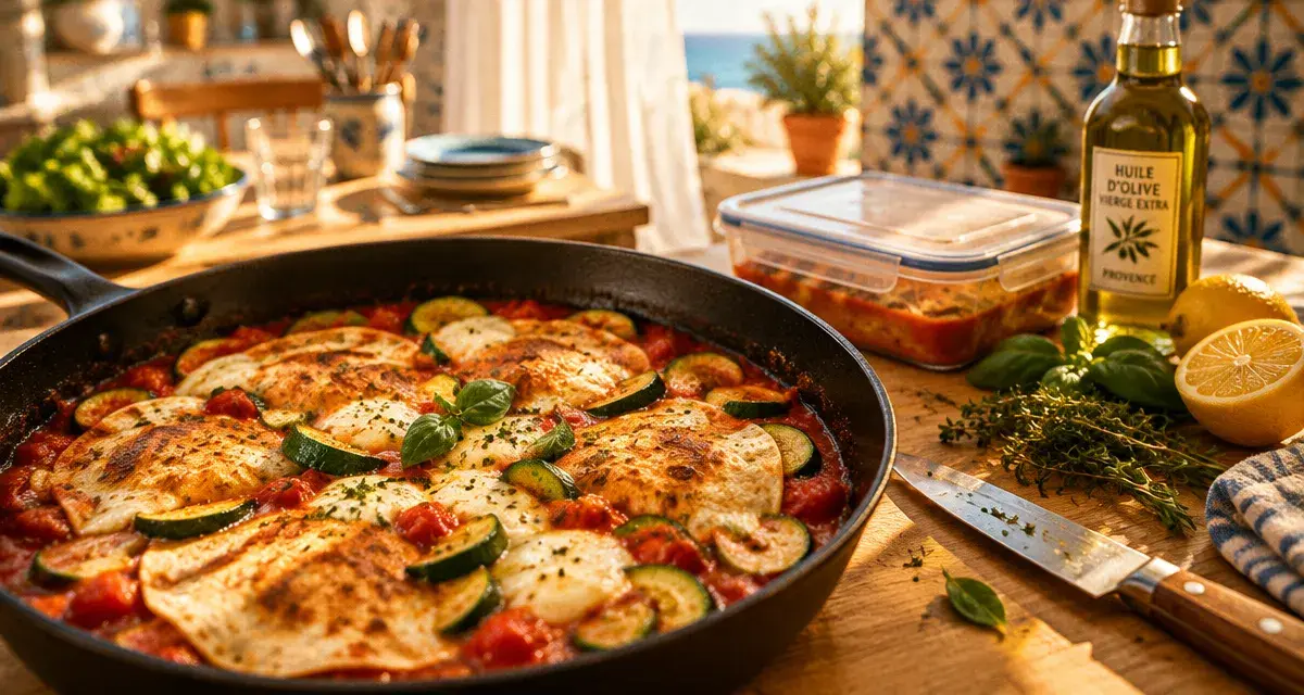 Menu vacances : repas frais peu de vaisselle, tortillas courgettes mozzarella