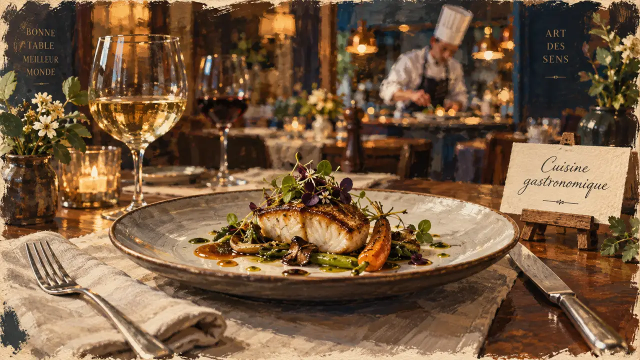 Restaurant gastronomique définition : assiette gastronomique