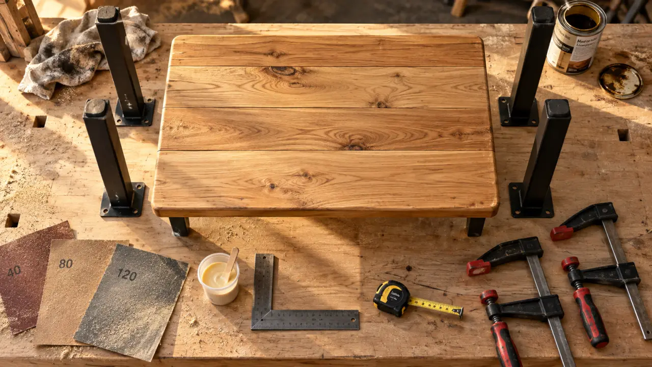 Table fabrication maison : plateau en bois acclimaté anti déformation